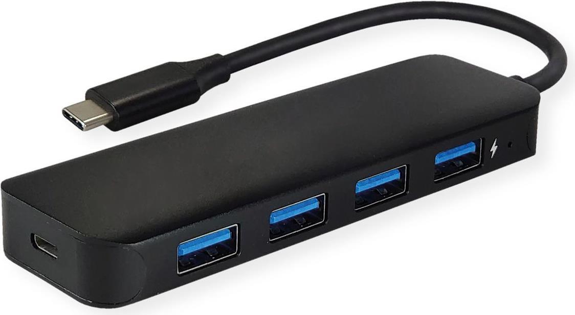 Value 14.99.5039 Schnittstellen-Hub USB 3.2 Gen 1 (3.1 Gen 1) Type-C 5000 Mbit/s Schwarz (14.99.5039) von VALUE