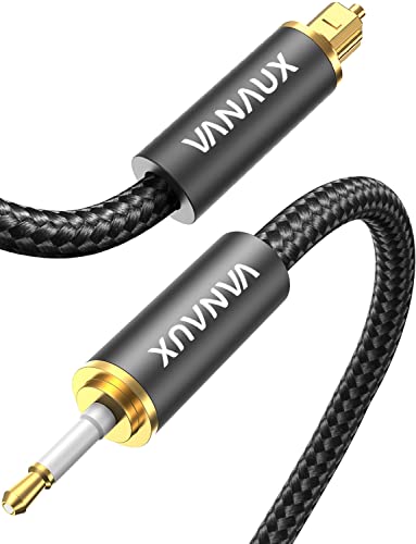 Toslink auf Mini Toslink Optisches Audiokabel (Vanaux Digital S/PDIF, für Fernseher, Verstärker, HiFi-Anlagen, 5 m) von VANAUX