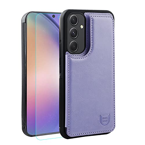 VANAVAGY Galaxy A54 Geldbörse Fall für Frauen und Männer, Leder Flip Folio Telefon Abdeckung passt magnetische Autohalterung mit Kreditkarteninhaber,Nelke Violett VANAVAGY Galaxy A54 Geldbörse Fall für Frauen und Männer, Leder Flip Folio Telefon Abdeckung passt magnetische Autohalterung mit Kreditkarteninhaber,Nelke Violett von VANAVAGY