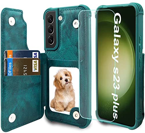 VANAVAGY Galaxy S23+ Plus Geldbörse Fall für Frauen und Männer, Leder Flip Folio Telefon Abdeckung passt magnetische Autohalterung mit Kreditkarteninhaber,Mitternachtsgrün VANAVAGY Galaxy S23+ Plus Geldbörse Fall für Frauen und Männer, Leder Flip Folio Telefon Abdeckung passt magnetische Autohalterung mit Kreditkarteninhaber,Mitternachtsgrün von VANAVAGY