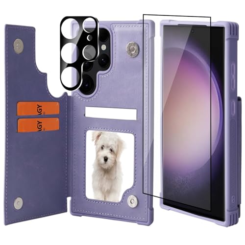 VANAVAGY Galaxy S24 Ultra Geldbörse Fall für Frauen und Männer, Leder Flip Folio Telefon Abdeckung passt magnetische Autohalterung mit Kreditkarteninhaber,Nelke Violett VANAVAGY Galaxy S24 Ultra Geldbörse Fall für Frauen und Männer, Leder Flip Folio Telefon Abdeckung passt magnetische Autohalterung mit Kreditkarteninhaber,Nelke Violett von VANAVAGY