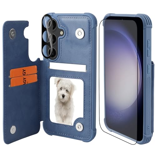 VANAVAGY Galaxy s24+ Plus Geldbörse Fall für Frauen und Männer, Leder Flip Folio Telefon Abdeckung passt magnetische Autohalterung mit Kreditkarteninhaber,Blau VANAVAGY Galaxy s24+ Plus Geldbörse Fall für Frauen und Männer, Leder Flip Folio Telefon Abdeckung passt magnetische Autohalterung mit Kreditkarteninhaber,Blau von VANAVAGY