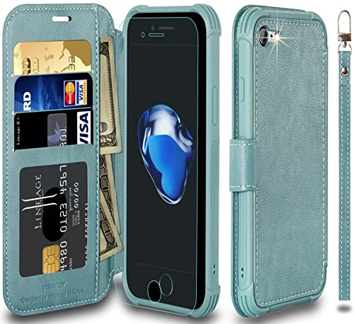 VANAVAGY Handyhülle für iPhone SE 2022/2020 iPhone 8/iPhone 7 Hülle für Frauen und Männer,Leder Stoßfest Flip Case mit Drahtloser Aufladung und RFID-Blockierung für iPhone SE3/SE2 (4,7 Zoll),Waldgrün VANAVAGY Handyhülle für iPhone SE 2022/2020 iPhone 8/iPhone 7 Hülle für Frauen und Männer,Leder Stoßfest Flip Case mit Drahtloser Aufladung und RFID-Blockierung für iPhone SE3/SE2 (4,7 Zoll),Waldgrün von VANAVAGY