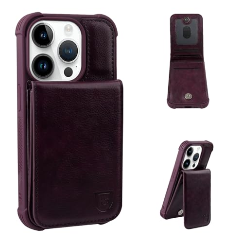 VANAVAGY Kompatibel für iPhone 15 Pro Brieftaschenetui für Frauen und Männer,Leder Magnetverschluss Flip Folio Handyhülle mit Kreditkartenfach und Münzfach,Lila VANAVAGY Kompatibel für iPhone 15 Pro Brieftaschenetui für Frauen und Männer,Leder Magnetverschluss Flip Folio Handyhülle mit Kreditkartenfach und Münzfach,Lila von VANAVAGY