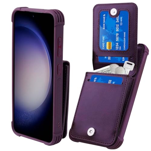 VANAVAGY Kompatibel für Samsung Galaxy S24 Brieftaschenetui für Frauen und Männer,Leder Magnetverschluss Flip Folio Handyhülle mit Kreditkartenfach und Münzfach,Lila VANAVAGY Kompatibel für Samsung Galaxy S24 Brieftaschenetui für Frauen und Männer,Leder Magnetverschluss Flip Folio Handyhülle mit Kreditkartenfach und Münzfach,Lila von VANAVAGY