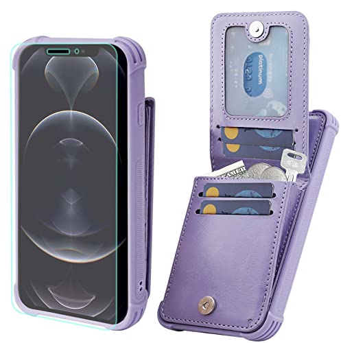 VANAVAGY iPhone 12/12 Pro Brieftaschenetui für Frauen und Männer,Leder Magnetverschluss Flip Folio Handyhülle mit Kreditkartenfach und Münzfach,Nelke Violett VANAVAGY iPhone 12/12 Pro Brieftaschenetui für Frauen und Männer,Leder Magnetverschluss Flip Folio Handyhülle mit Kreditkartenfach und Münzfach,Nelke Violett von VANAVAGY