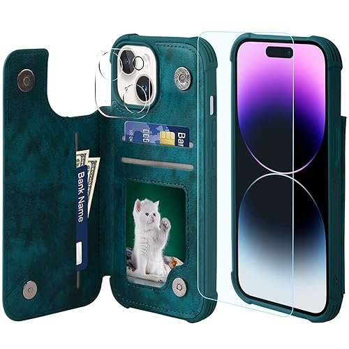 VANAVAGY iPhone 15 Geldbörse Fall für Frauen und Männer, Leder Flip Folio Telefon Abdeckung passt magnetische Autohalterung mit Kreditkarteninhaber VANAVAGY iPhone 15 Geldbörse Fall für Frauen und Männer, Leder Flip Folio Telefon Abdeckung passt magnetische Autohalterung mit Kreditkarteninhaber von VANAVAGY