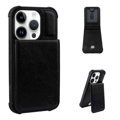 VANAVAGY Kompatibel für iPhone 15 Pro Brieftaschenetui für Frauen und Männer,Leder Magnetverschluss Flip Folio Handyhülle mit Kreditkartenfach und Münzfach,Schwarz VANAVAGY Kompatibel für iPhone 15 Pro Brieftaschenetui für Frauen und Männer,Leder Magnetverschluss Flip Folio Handyhülle mit Kreditkartenfach und Münzfach,Schwarz von VANAVAGY