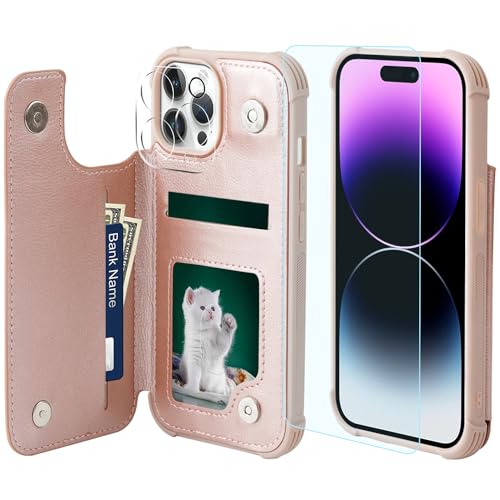 VANAVAGY iPhone 15 Pro Geldbörse Fall für Frauen und Männer, Leder Flip Folio Telefon Abdeckung passt magnetische Autohalterung mit Kreditkarteninhaber VANAVAGY iPhone 15 Pro Geldbörse Fall für Frauen und Männer, Leder Flip Folio Telefon Abdeckung passt magnetische Autohalterung mit Kreditkarteninhaber von VANAVAGY
