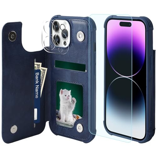 VANAVAGY iPhone 15 Pro Geldbörse Fall für Frauen und Männer, Leder Flip Folio Telefon Abdeckung passt magnetische Autohalterung mit Kreditkarteninhaber VANAVAGY iPhone 15 Pro Geldbörse Fall für Frauen und Männer, Leder Flip Folio Telefon Abdeckung passt magnetische Autohalterung mit Kreditkarteninhaber von VANAVAGY