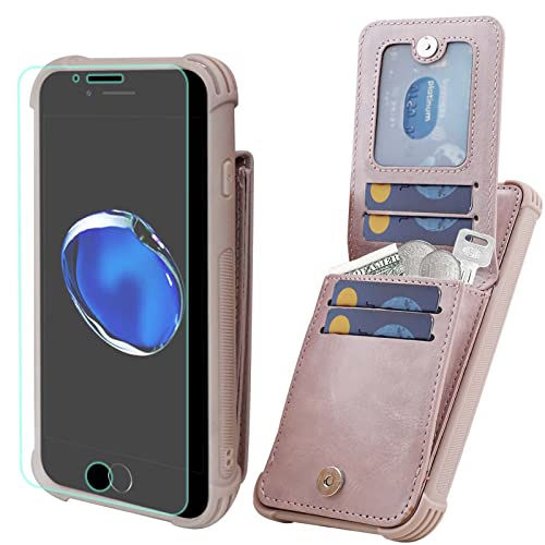 VANAVAGY iPhone SE2/SE3 2022/2020 Tasche,iPhone 8/iPhone 7 Brieftaschenetui für Frauen und Männer,Leder Magnetverschluss Flip Folio Handyhülle mit Kreditkartenfach und Münzfach, rosa VANAVAGY iPhone SE2/SE3 2022/2020 Tasche,iPhone 8/iPhone 7 Brieftaschenetui für Frauen und Männer,Leder Magnetverschluss Flip Folio Handyhülle mit Kreditkartenfach und Münzfach, rosa von VANAVAGY
