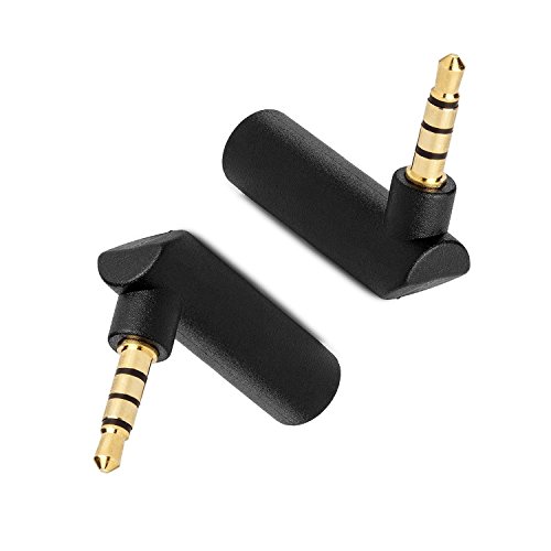VANDESAIL Winkel Adapter, Winkeladapter Klinke 3.5mm Male zu Female Stecker Schwarz, 2 Stück 4 Polig Audio Klinke Adapter 3.5mm Klinke Stecker auf Buchse 90 Grad VANDESAIL Winkel Adapter, Winkeladapter Klinke 3.5mm Male zu Female Stecker Schwarz, 2 Stück 4 Polig Audio Klinke Adapter 3.5mm Klinke Stecker auf Buchse 90 Grad von VANDESAIL