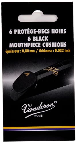 Vandoren - Bissgummis für Saxophon/Klarinette - 6er Pack - schwarz - 0,8 mm von VANDOREN
