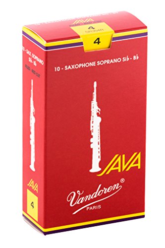 Vandoren Blatt Sopran Saxophon Java Filed Red Stärke: 4 von VANDOREN