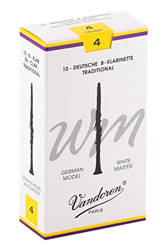 Vandoren CR164T Bb Clarinet White Master Traditional Reeds Strength 4; Box of 10 von VANDOREN