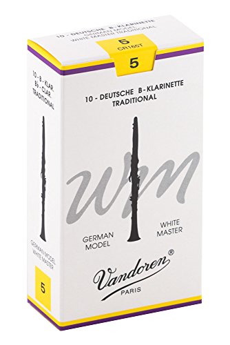 Vandoren CR165T Bb Clarinet White Master Traditional Reeds Strength 5; Box of 10 von VANDOREN