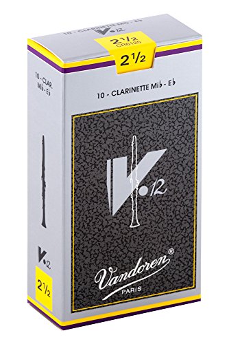 Vandoren LS6261 V12 Eb Klarinettenblätter, Stärke 2,5, 10 Stück von VANDOREN