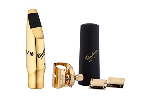 Vandoren SM821GLKO V16 Mundstücke mit Optimum- Blattschraube und Plastikkappe– T8 Weite Kammer – für Tenor-Saxophon von VANDOREN