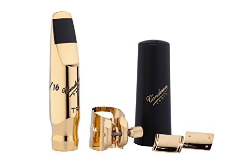 Vandoren SM823GSKO V16 Mundstücke mit Optimum- Blattschraube und Plastikkappe – T7 Enge Kammer – für Tenor-Saxophon von VANDOREN