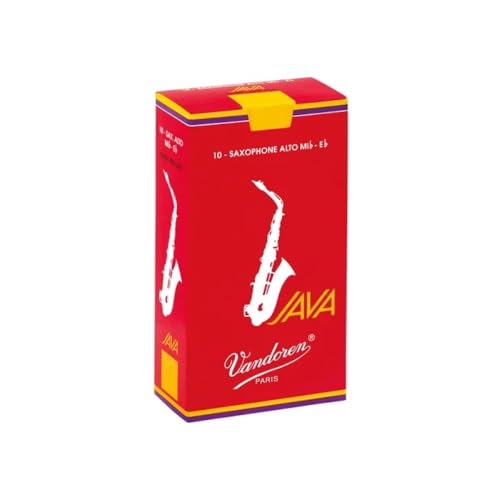 Vandoren SR2635R Java Filed Red Cut Alto Saxophone Reeds (Strength 3.5) (Single) von VANDOREN