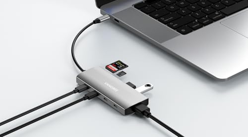 VANGREE USB C auf USB C Hub-3 USB 3.2 Gen 2 Ports mit 10Gbps, 4K@60hz HDMI Multiport Adapter, 100W PD, 2 USB 3.0.SD/TF Kartenleser, USB-C Splitter für MacBook Pro Air iPad Pro XPS und mehr von VANGREE