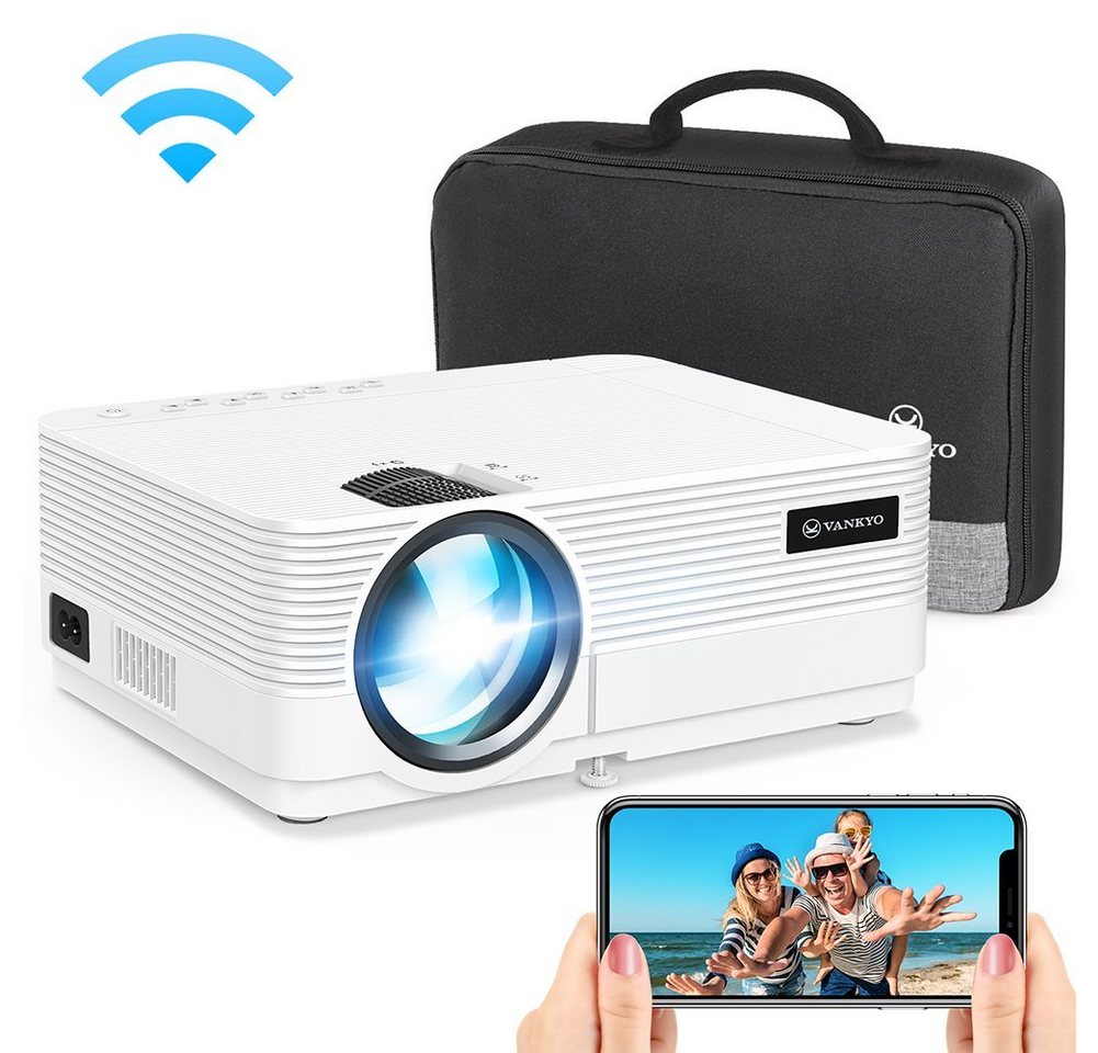 VANKYO Leisure 470P Beamer (5000 lm, 5000:1, 1920*1080 px, VANKYO Leisure 470 Pro 1080P-Projektor 200lumen 5G-WLAN-Außenprojektor) von VANKYO