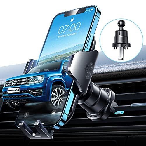 VANMASS Handyhalterung Auto [2024 Upgrade Bombenfest Lüftungshaken] Halterung Lüftung Clip Kfz Handyhalter 360°Drehbar Militärschutz Autohalterung Handy für iPhone 15 Samsung s23 Smartphone von VANMASS