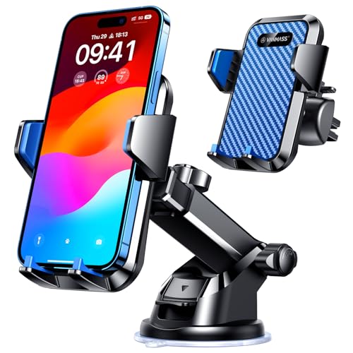 VANMASS Handyhalterung Auto Lüftung 2025 neuste Farbe Handy Halterung Auto 4 in 1 Kfz Handyhalterung Saugnapf 100% Kratzschutz Smartphone Halterung Auto für iPhone 16 Samsung Huawei Mate 70 pro LG von VANMASS