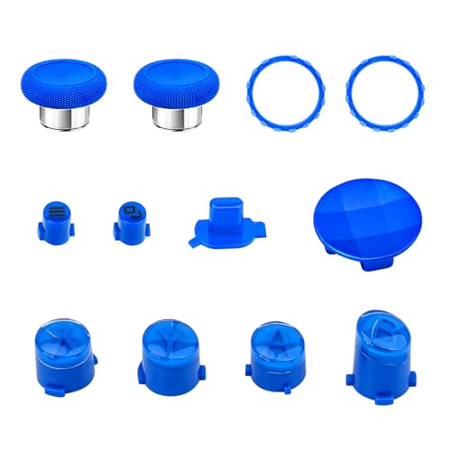 VANPARK Metall-Thumbsticks und Kunststoff-ABXY-Tasten, View-Taste, Menü-Taste, D-Pad, Ersatzteile, Zubehör für Xbox One Elite Series 2 Controller (Modell 1797) (blau) von VANPARK