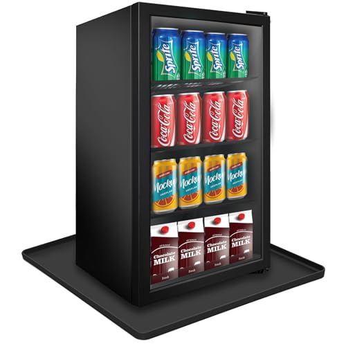 Mini-Kühlschrank-Silikonmatte mit erhöhtem Rand, Unterlage für die Waschmaschine unter dem Mini-Kühlschrank, Gefrierschrank, schützt vor Lecks von Geräten, Wasserspritzern, saugfähig (schwarz, 61 x 61 Mini-Kühlschrank-Silikonmatte mit erhöhtem Rand, Unterlage für die Waschmaschine unter dem Mini-Kühlschrank, Gefrierschrank, schützt vor Lecks von Geräten, Wasserspritzern, saugfähig (schwarz, 61 x 61 von VANPET