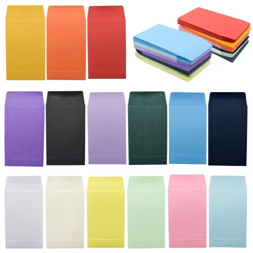 VANRA 150 PCS Münze Umschläge #1 Samen Umschläge bunte kleine Teile Umschlag mit gummierten Klappe für Mini-Teile Briefmarken Sammlung (2 1/4 x 3 1/2 Zoll) von VANRA