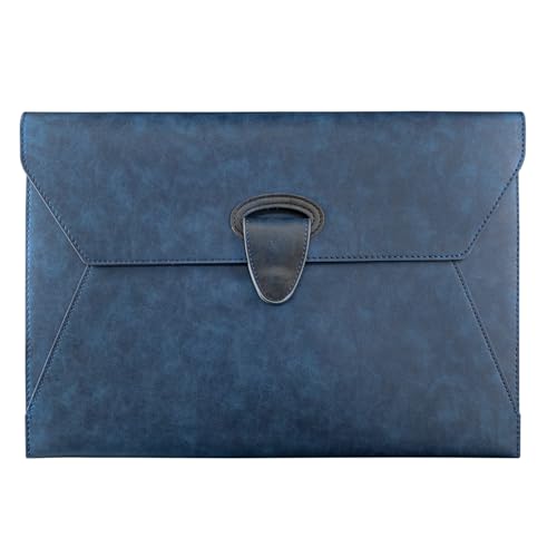 VANRA Dokumentenmappe aus PU-Leder, wasserdicht, mit 2 Fächern, A4-Portfolio-Ordner mit Magnetverschluss, Marineblau VANRA Dokumentenmappe aus PU-Leder, wasserdicht, mit 2 Fächern, A4-Portfolio-Ordner mit Magnetverschluss, Marineblau von VANRA