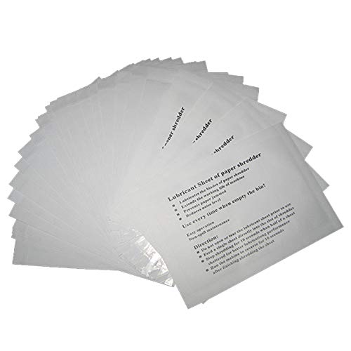 VANRA Ölpapier für Aktenvernichter,Shredder-Schmierblätter Shredder-Zubehör Ölblätter für alle Shredder-Typen,24 Stück von VANRA