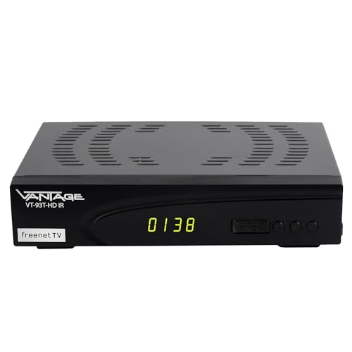 Vantage VT-93 C/T-HD Universal Combo-Receiver für den Empfang von Kabel- & DVB-T2 Signalen, PVR-Funktion, USB-Multimedia, freenet TV, EPG, Time Shift, mehrsprachige Menüführung, schwarz von VANTAGE