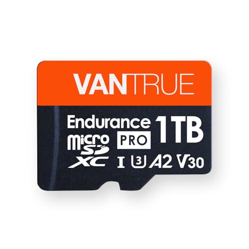 VANTRUE 1TB microSD Speicherkarte, UHS-I U3 4K, inkl. Adapter, Kompatibel mit Dashcam, Smartphone, Tablet, Action Camera und Überwachung Kamera (1TB) von VANTRUE