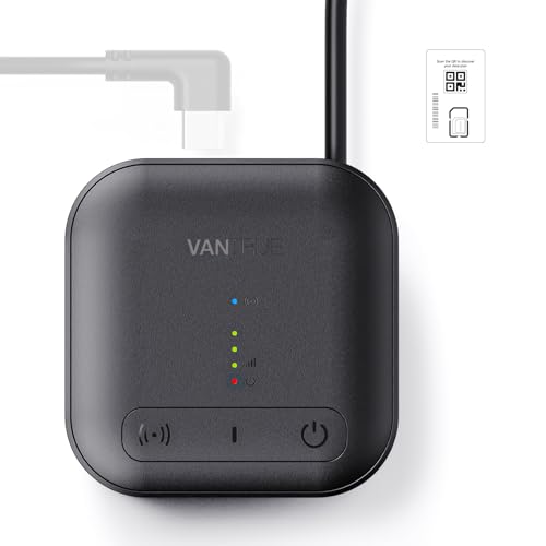 VANTRUE LTE-Modul mit SIM Karte für E360, S1 Pro, N2X Dashcam mit Fernvorschau in Echtzeit, Geofencing und Alarm, Vorfallbenachrichtigung, Fahrzeugstandortverfolgung, Fernaktivierung, SD-Kartenverwalt von VANTRUE