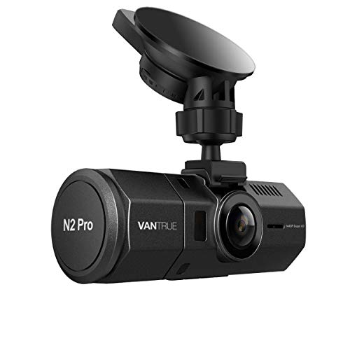 VANTRUE N2 Pro Dashcam Dual Parküberwachung 1080P vorne Hinten, FHD Infrarot Nachtsicht Auto Kamera, LCD, 2560x 1440P vorn, max. 256GB Sony Sensor Car Cam, 1.5 Zoll 310° Dash Cam G Sensor Zeitraffer von VANTRUE