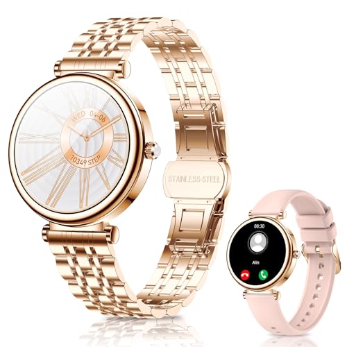 VANZAVANZU Smartwatch für Damen, 35mm Fitness Tracker Uhr mit Bluetooth Anrufen, Herzfrequenz/Schlaf/SpO2/Stressmonitor, 110+ Sportmodi für Android & iPhone (Roségold) VANZAVANZU Smartwatch für Damen, 35mm Fitness Tracker Uhr mit Bluetooth Anrufen, Herzfrequenz/Schlaf/SpO2/Stressmonitor, 110+ Sportmodi für Android & iPhone (Roségold) von VANZAVANZU