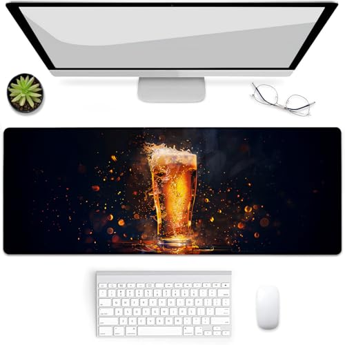 VANZEV Bierglas-Gaming-Mauspad, Mauspad, Schreibtischmatte, rutschfeste Gummiunterseite, Mauspads für Computer, Laptop, Büro, Schule, Heimzubehör, Dekoration, Geschenke, 80 x 30 cm VANZEV Bierglas-Gaming-Mauspad, Mauspad, Schreibtischmatte, rutschfeste Gummiunterseite, Mauspads für Computer, Laptop, Büro, Schule, Heimzubehör, Dekoration, Geschenke, 80 x 30 cm von VANZEV