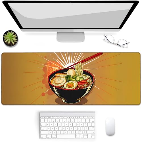 VANZEV Delicious Ramen Gaming-Mauspad, Mauspad, Schreibtischmatte, rutschfeste Gummiunterseite, Mauspads für Computer, Laptop, Büro, Schule, Heimzubehör, Dekoration, Geschenke, 80 x 30 cm VANZEV Delicious Ramen Gaming-Mauspad, Mauspad, Schreibtischmatte, rutschfeste Gummiunterseite, Mauspads für Computer, Laptop, Büro, Schule, Heimzubehör, Dekoration, Geschenke, 80 x 30 cm von VANZEV