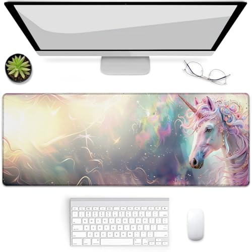 VANZEV Einhorn-Gaming-Mauspad, Mauspad, Schreibtischmatte, rutschfeste Gummiunterseite, Mauspads für Computer, Laptop, Büro, Schule, Heimzubehör, Dekoration, Geschenke, 80 x 30 cm VANZEV Einhorn-Gaming-Mauspad, Mauspad, Schreibtischmatte, rutschfeste Gummiunterseite, Mauspads für Computer, Laptop, Büro, Schule, Heimzubehör, Dekoration, Geschenke, 80 x 30 cm von VANZEV