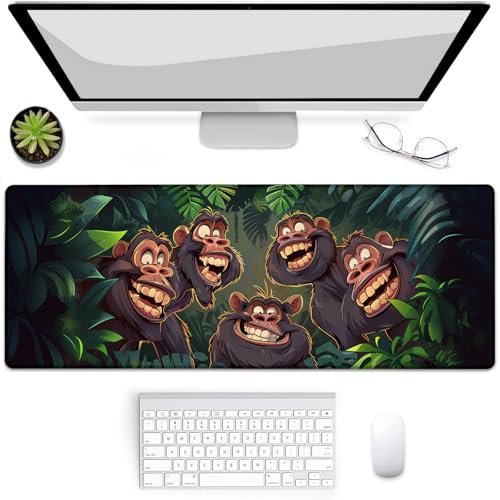 VANZEV Lustiges Gorilla-Gaming-Mauspad, Mauspad, Schreibtischmatte, rutschfeste Gummiunterseite, Mauspads für Computer, Laptop, Büro, Schule, Heimzubehör, Dekoration, Geschenke, 80 x 30 cm VANZEV Lustiges Gorilla-Gaming-Mauspad, Mauspad, Schreibtischmatte, rutschfeste Gummiunterseite, Mauspads für Computer, Laptop, Büro, Schule, Heimzubehör, Dekoration, Geschenke, 80 x 30 cm von VANZEV