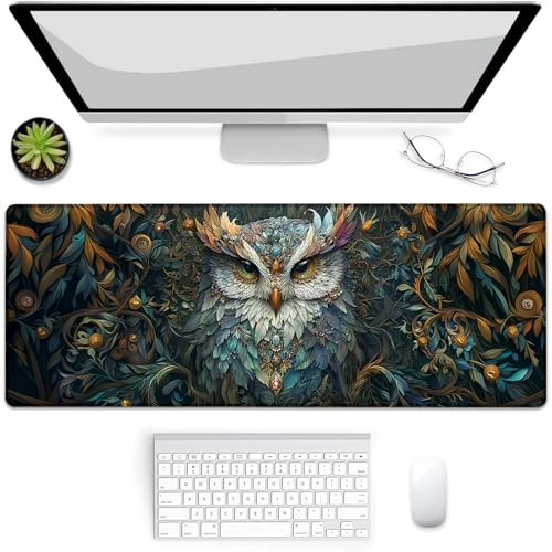 VANZEV Mystical Owl Gaming-Mauspad, Mauspad, Schreibtischmatte, rutschfeste Gummiunterseite, Mauspads für Computer, Laptop, Büro, Schule, Heimzubehör, Dekoration, Geschenke, 80 x 30 cm VANZEV Mystical Owl Gaming-Mauspad, Mauspad, Schreibtischmatte, rutschfeste Gummiunterseite, Mauspads für Computer, Laptop, Büro, Schule, Heimzubehör, Dekoration, Geschenke, 80 x 30 cm von VANZEV