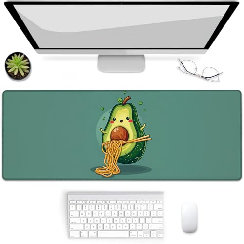 VANZEV Niedliches Avocado-Ramen-Gaming-Mauspad, Schreibtischmatte, rutschfeste Gummiunterseite, Mauspads für Computer, Laptop, Büro, Schule, Heimzubehör, Dekoration, Geschenke, 80 x 30 cm VANZEV Niedliches Avocado-Ramen-Gaming-Mauspad, Schreibtischmatte, rutschfeste Gummiunterseite, Mauspads für Computer, Laptop, Büro, Schule, Heimzubehör, Dekoration, Geschenke, 80 x 30 cm von VANZEV