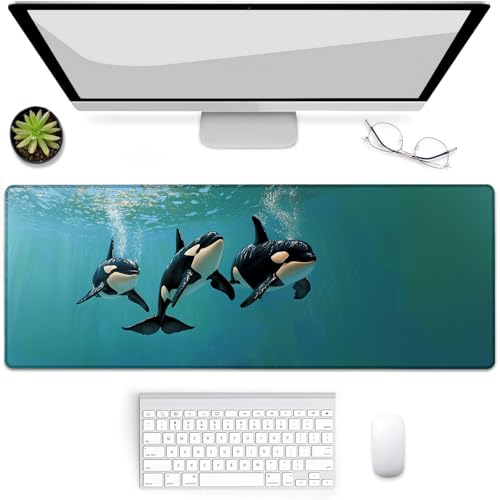 VANZEV Niedliches Orca-Wal Gaming-Mauspad, Schreibtischmatte, rutschfeste Gummiunterseite, Mauspads für Computer, Laptop, Büro, Schule, Heimzubehör, Dekoration, Geschenke, 80 x 30 cm VANZEV Niedliches Orca-Wal Gaming-Mauspad, Schreibtischmatte, rutschfeste Gummiunterseite, Mauspads für Computer, Laptop, Büro, Schule, Heimzubehör, Dekoration, Geschenke, 80 x 30 cm von VANZEV