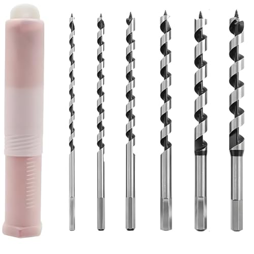 VAONEEY Holzbohrer Set 230mm Lang, Schlangenbohrer Holz, 6 Stück Holzschlangenbohrer Set mit Sechskantschaft, Kunstbohrer für Holzbearbeitung, Durchmesser 6mm 8mm 10mm 12mm 14mm 16mm VAONEEY Holzbohrer Set 230mm Lang, Schlangenbohrer Holz, 6 Stück Holzschlangenbohrer Set mit Sechskantschaft, Kunstbohrer für Holzbearbeitung, Durchmesser 6mm 8mm 10mm 12mm 14mm 16mm von VAONEEY