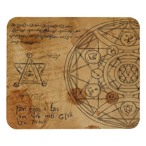 Gaming-Mauspad, Aquarell-Alchemie-Hintergrunddrucke, Mauspad für Schreibtisch, Heimbüro, rutschfeste Gummiunterseite, Tastatur-Pad, Laptop-Schreibtischunterlage Gaming-Mauspad, Aquarell-Alchemie-Hintergrunddrucke, Mauspad für Schreibtisch, Heimbüro, rutschfeste Gummiunterseite, Tastatur-Pad, Laptop-Schreibtischunterlage von VAPOKF