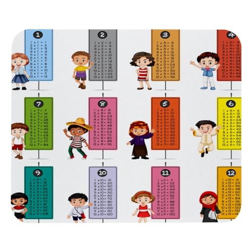 Gaming-Mauspad, Glückliche Kinder, Multiplikationstabellen, Druck-Mauspad für Schreibtisch, Heimbüro, rutschfeste Gummiunterseite, Tastatur-Pad, Laptop-Schreibtischunterlage Gaming-Mauspad, Glückliche Kinder, Multiplikationstabellen, Druck-Mauspad für Schreibtisch, Heimbüro, rutschfeste Gummiunterseite, Tastatur-Pad, Laptop-Schreibtischunterlage von VAPOKF