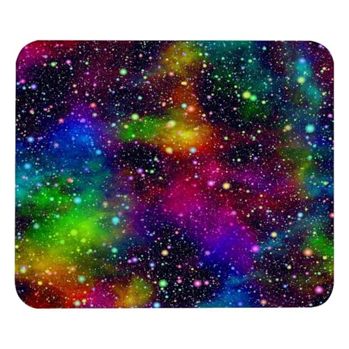 Gaming-Mauspad, Universum, Nebel, Nacht, Sternenhimmel in Regenbogenfarben, Druck-Mauspad für Schreibtisch, Heimbüro, rutschfeste Gummiunterseite, Tastatur-Pad, Laptop-Schreibtischunterlage Gaming-Mauspad, Universum, Nebel, Nacht, Sternenhimmel in Regenbogenfarben, Druck-Mauspad für Schreibtisch, Heimbüro, rutschfeste Gummiunterseite, Tastatur-Pad, Laptop-Schreibtischunterlage von VAPOKF