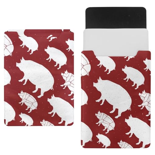 Laptop-Hülle, Tragetasche, 607,1 cm, wasserdicht, schmal, Computer-Abdeckung für Tablet, Notebook, Schweinefarm, Tier-Silhouette von VAPOKF